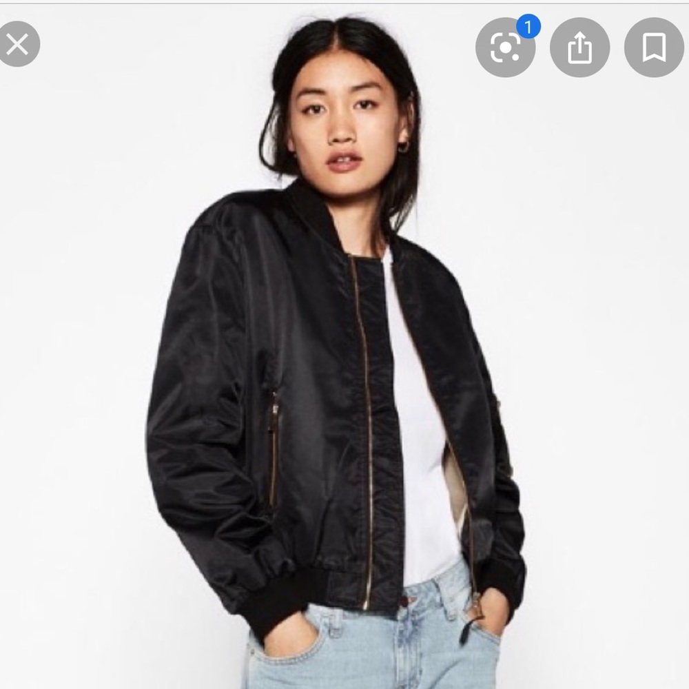 Zara oversized bomber jacket